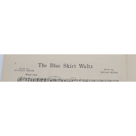 Sheet Music Vintage The Blue Skirt Waltz 1944 Piano Voice Duet Dance - Picture 3 of 4
